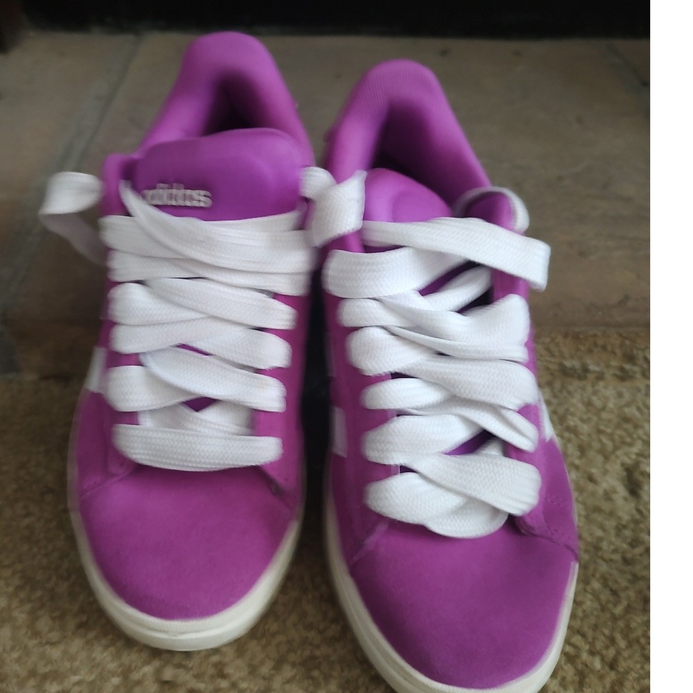 Adidas Grand Court Base 2.0 Magenta Pink Suede Sneakers JH7231 Womens 7.5